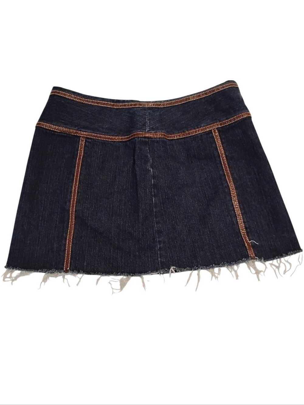 Michael Kors Denim Mini Skirt Cut Off Dark Wash Women's Size 10